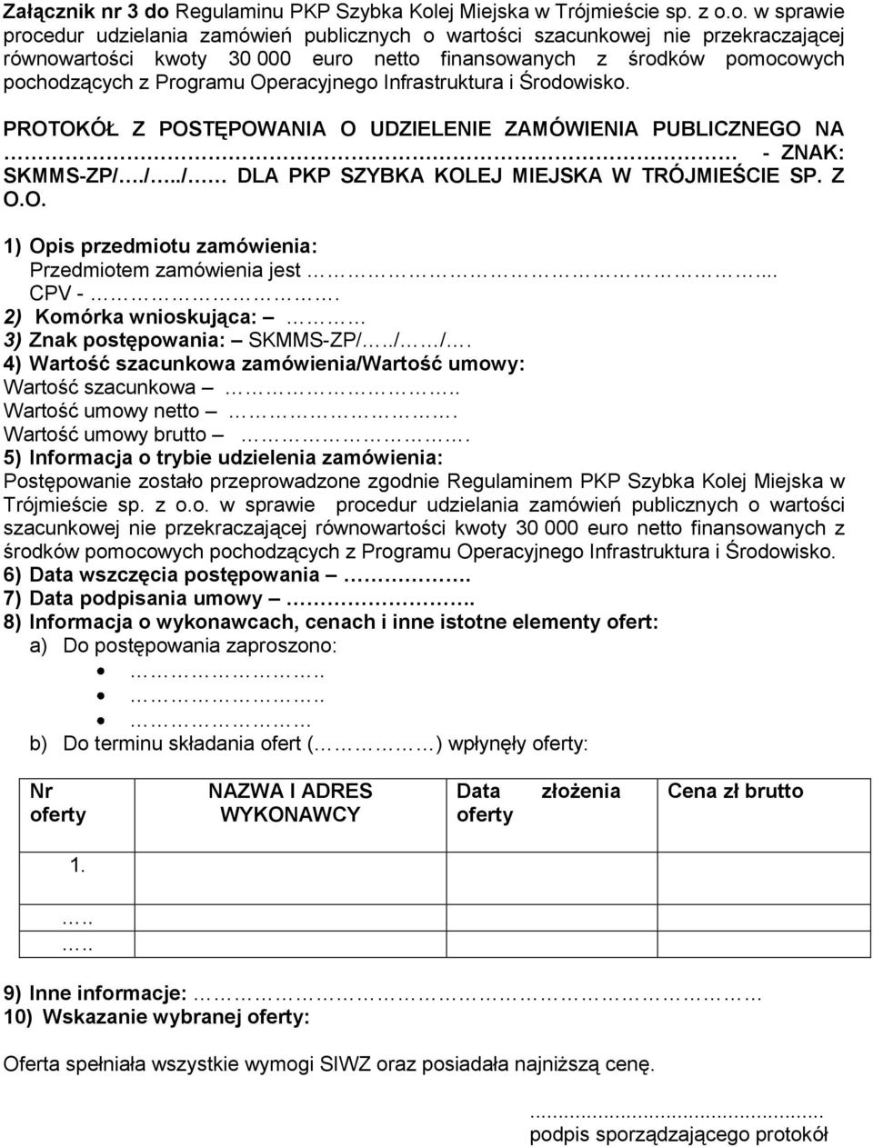 ej Miejska w Trójmieście sp. z o.