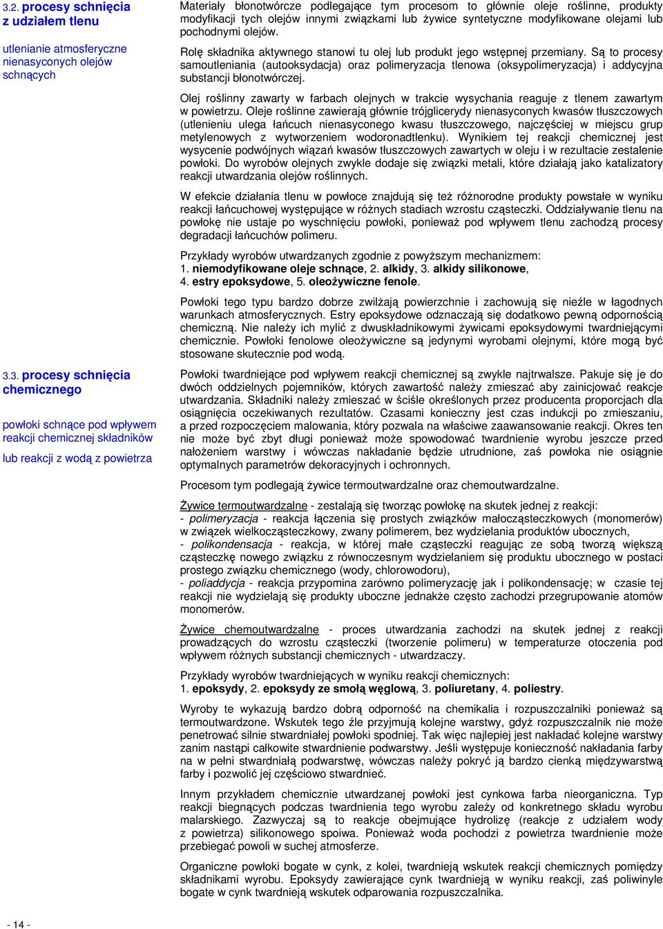 pochodnymi olejów. Rolę składnika aktywnego stanowi tu olej lub produkt jego wstępnej przemiany.