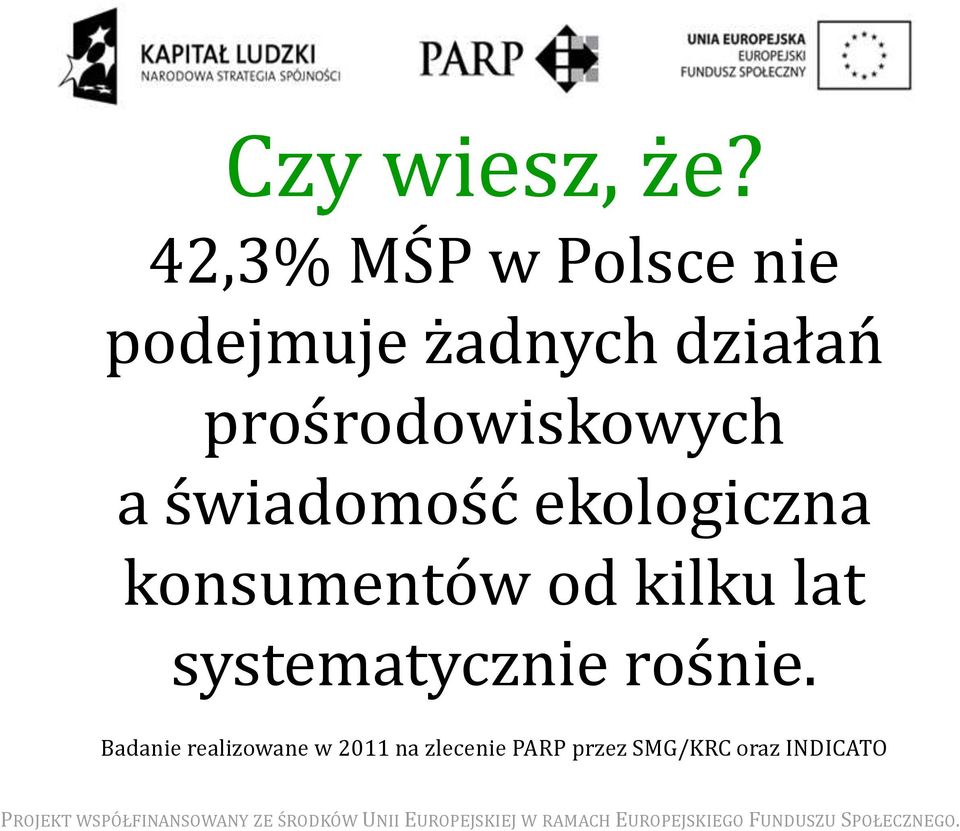 prośrodowiskowych a świadomość ekologiczna konsumentów