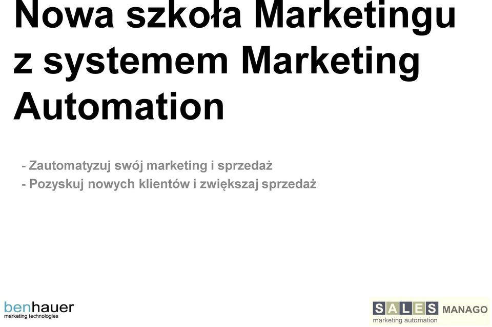 swój marketing i sprzedaż -