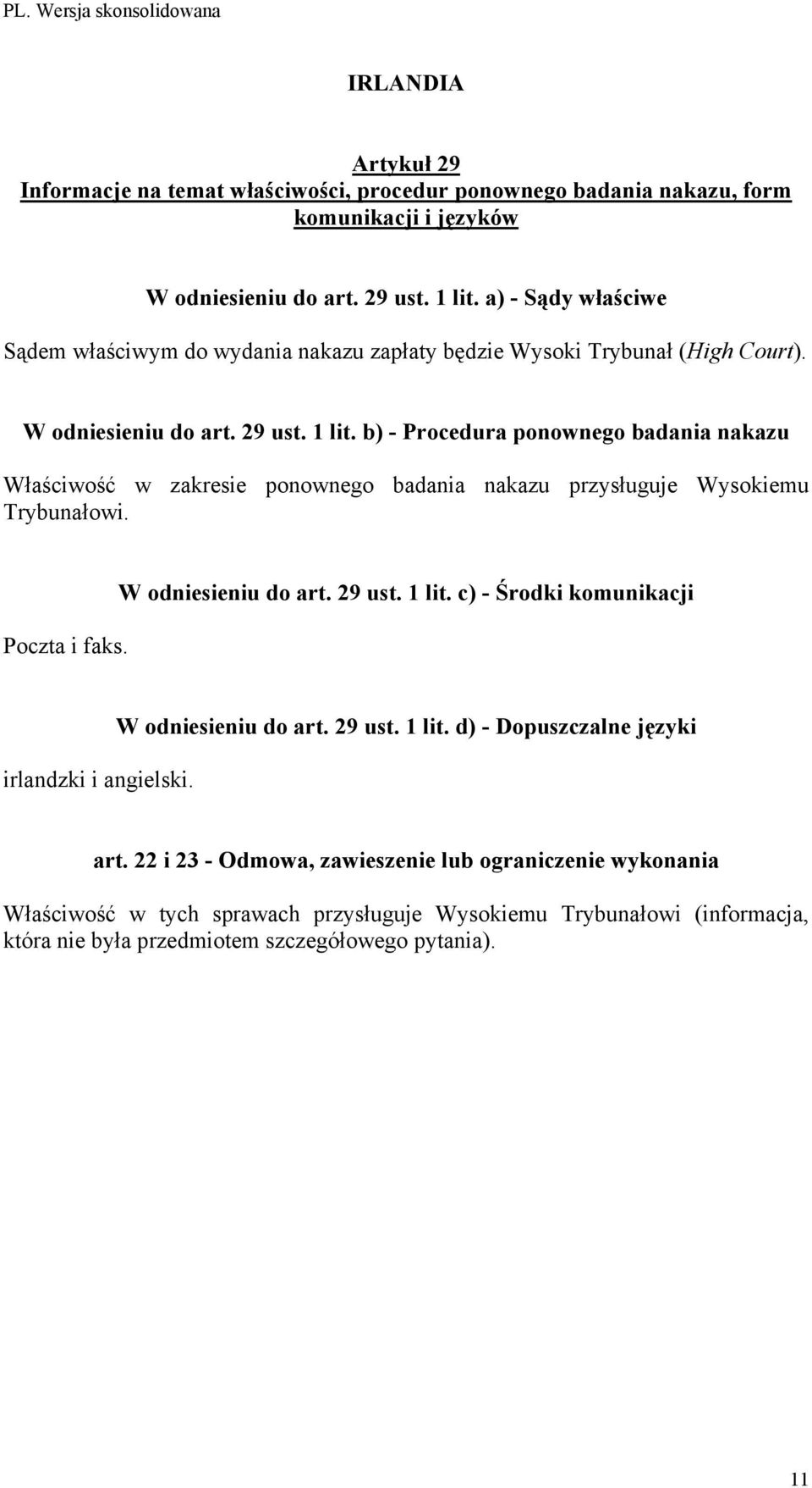 irlandzki i angielski. art.