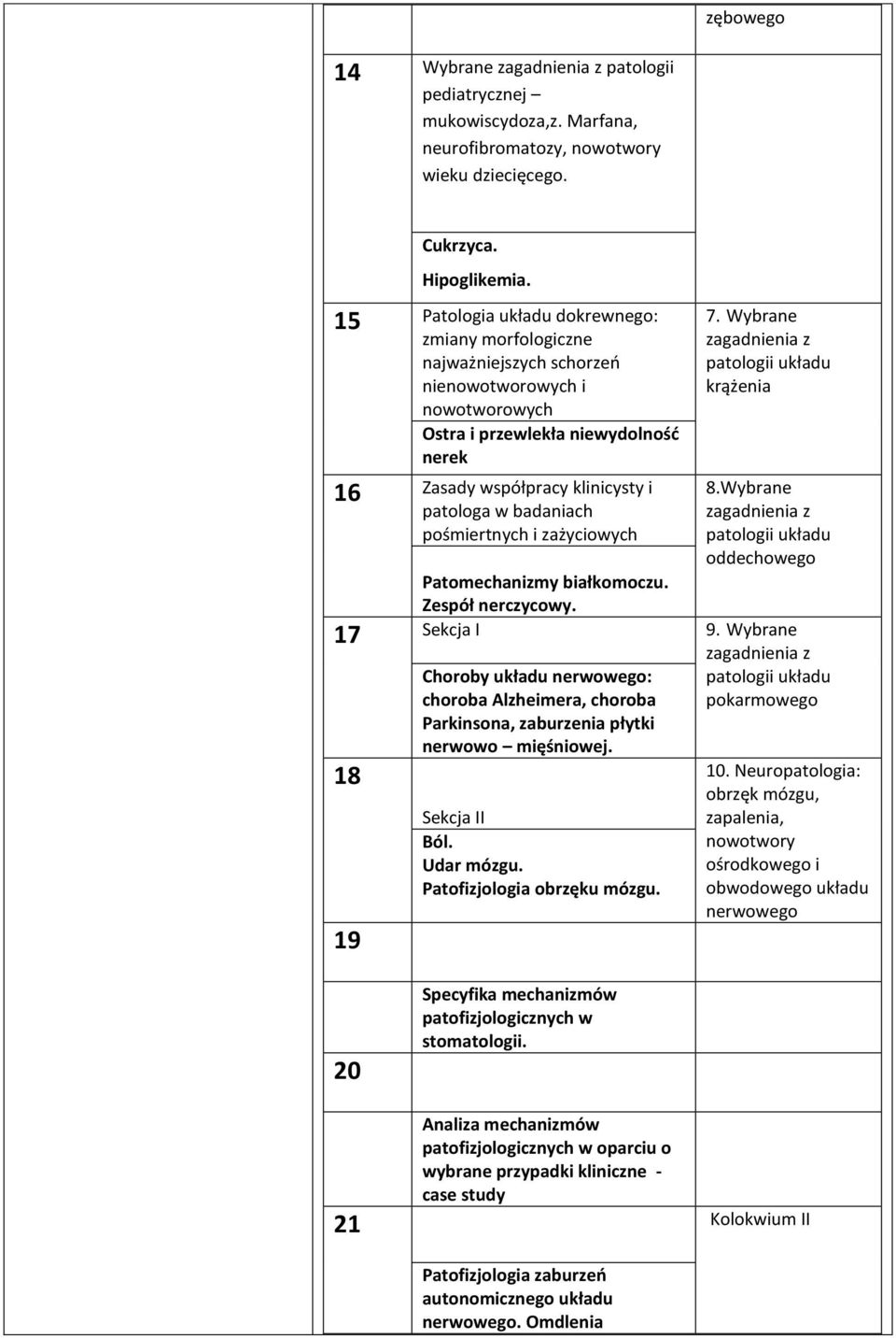 badaniach pośmiertnych i zażyciowych 7. Wybrane zagadnienia z patologii układu krążenia 8.Wybrane zagadnienia z patologii układu oddechowego Patomechanizmy białkomoczu. Zespół nerczycowy.