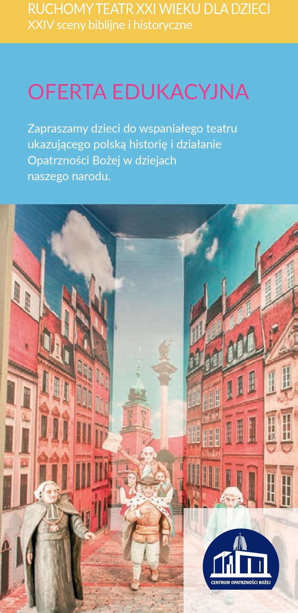 dzieci do wspaniałego teatru ukazującego polską