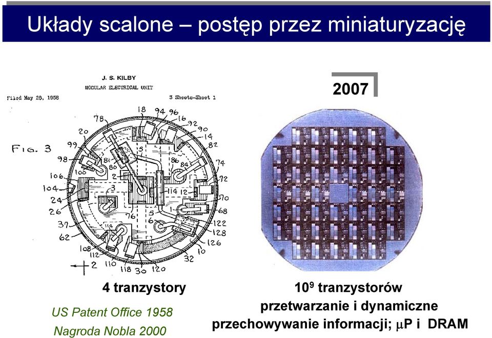 10 9 tranzystorów US Patent Office 1958 przetwarzanie i