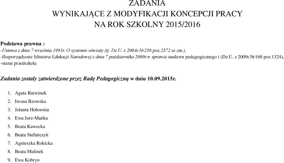 w sprawie nadzoru pedagogicznego i (Dz.U. z 2009r.Nr168 poz.