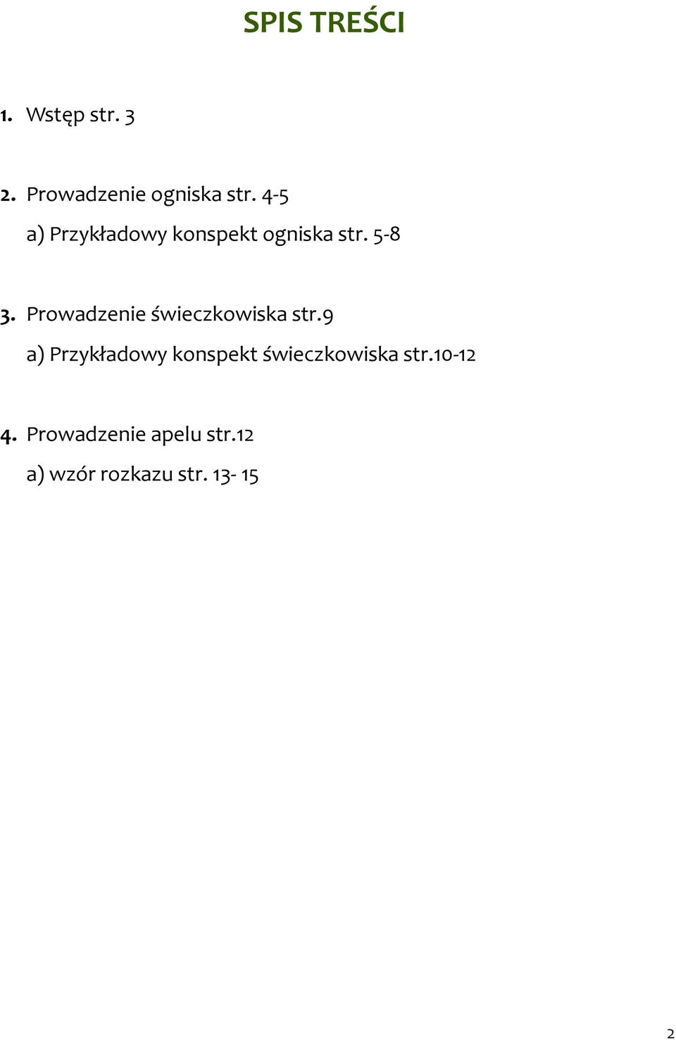 Prowadzenie świeczkowiska str.