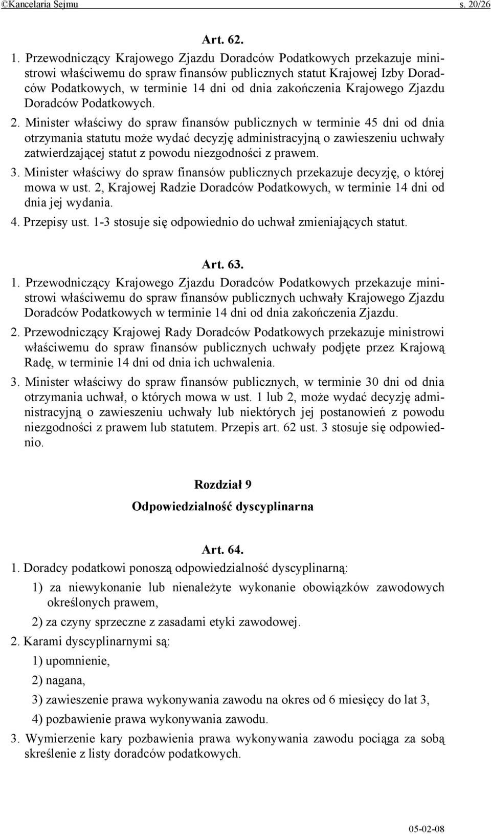 Krajowego Zjazdu Doradców Podatkowych. 2.