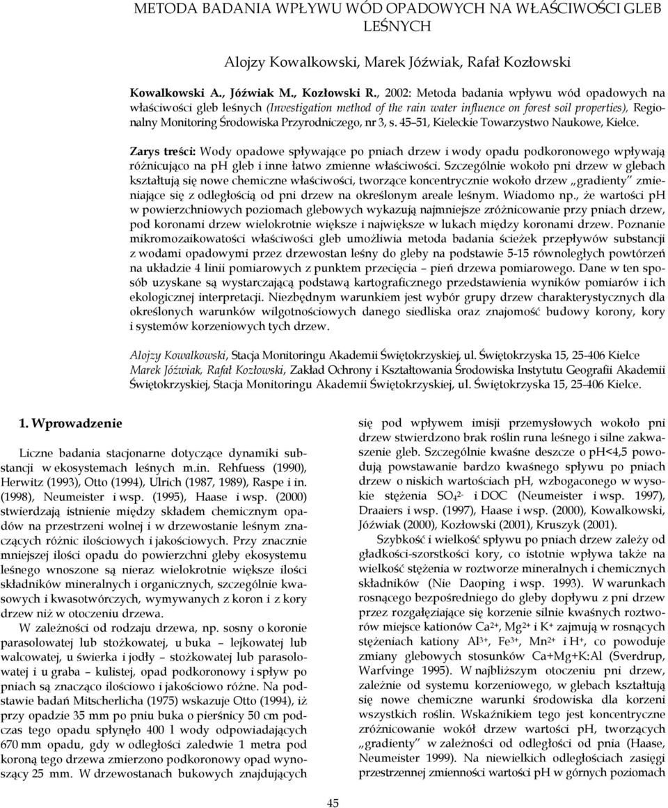 nr 3, s. 45 51, Kieleckie Towarzystwo Naukowe, Kielce.