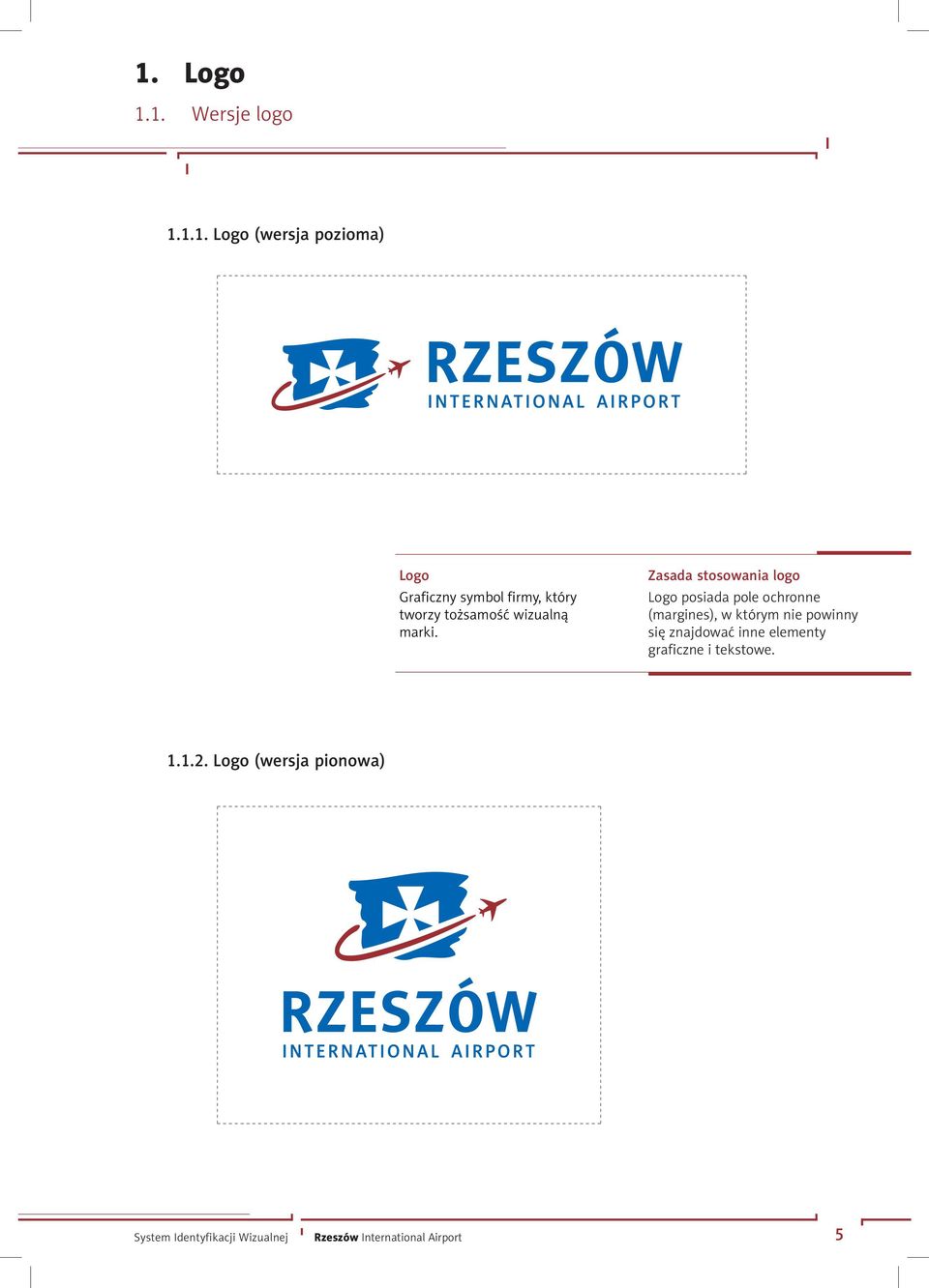 Zasada stosowania logo Logo posiada pole ochronne (margines), w którym