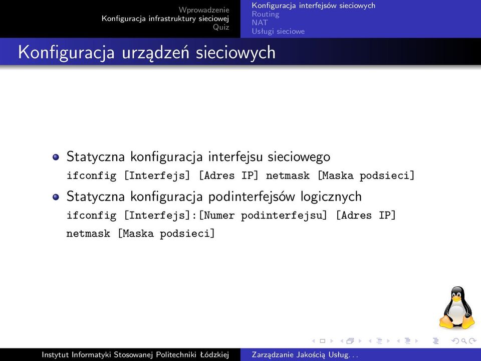 [Maska podsieci] Statyczna konfiguracja podinterfejsów logicznych