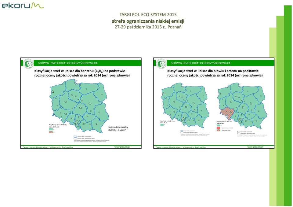 w Polsce dla ołowiu i arsenu na podstawie rocznej oceny jakości