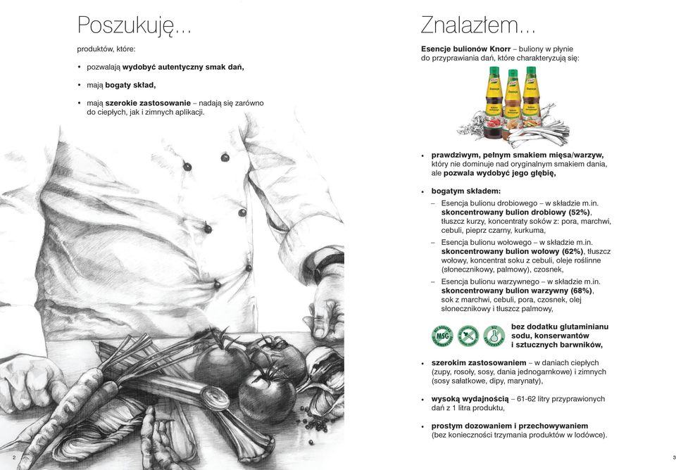 w prawdziwym, pełnym smakiem mięsa/warzyw, który nie dominu