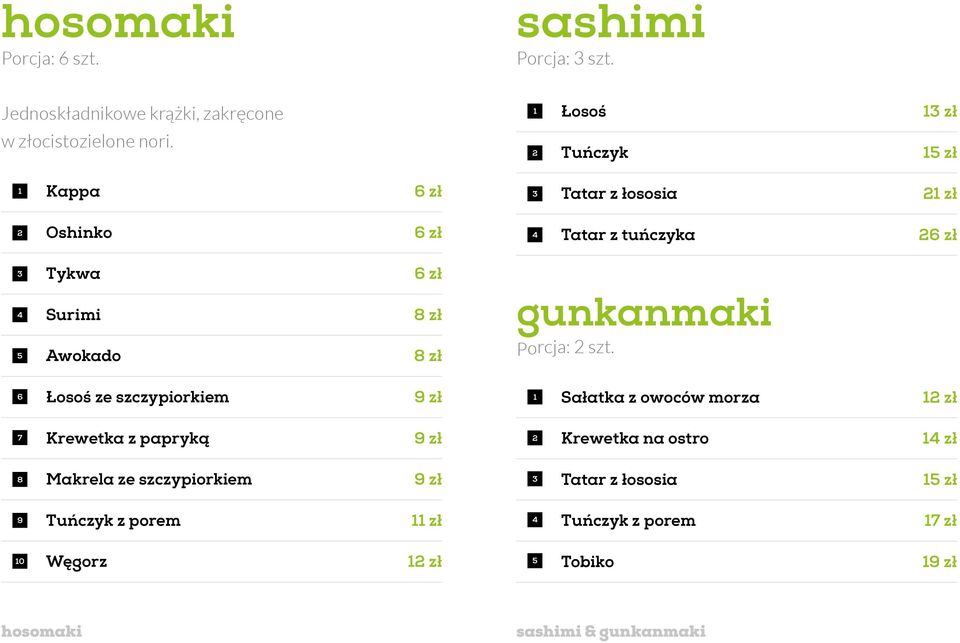 gunkanmaki Porcja: szt.