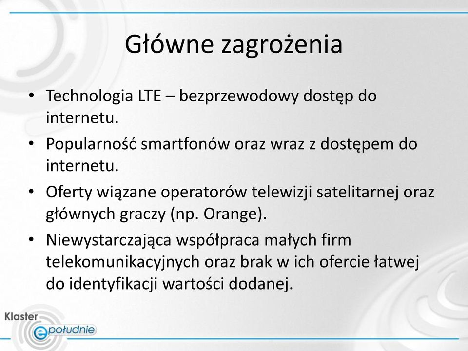 Oferty wiązane operatorów telewizji satelitarnej oraz głównych graczy (np. Orange).