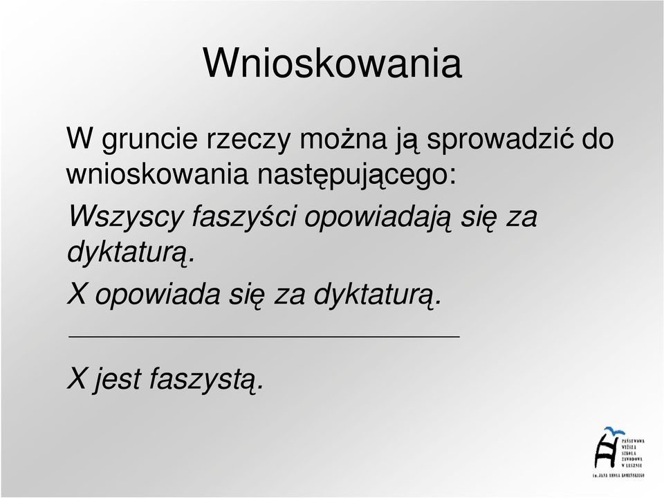 Wszyscy faszyści opowiadają się za