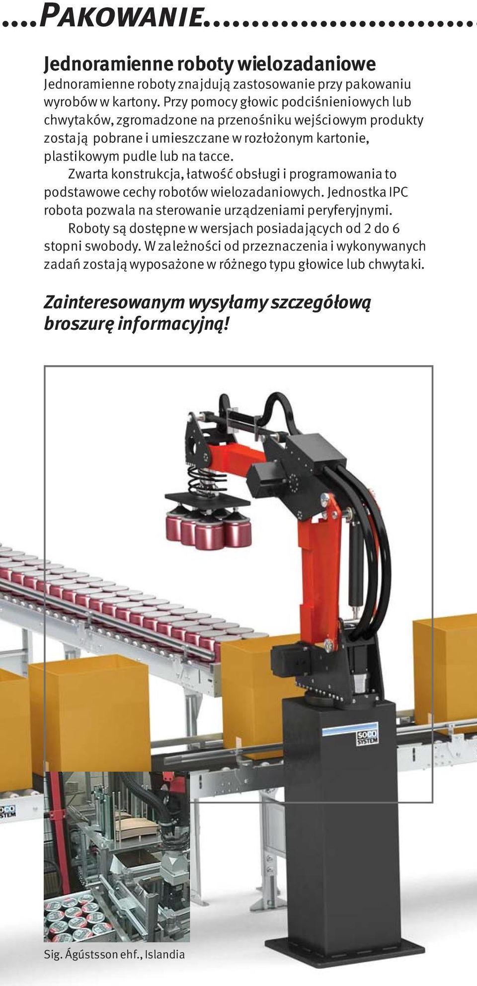 Zwarta konstrukcja, łatwość obsługi i programowania to podstawowe cechy robotów wielozadaniowych. Jednostka IPC robota pozwala na sterowanie urządzeniami peryferyjnymi.