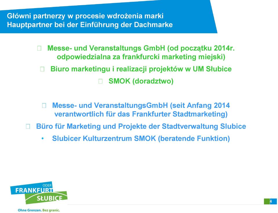 odpowiedzialna za frankfurcki marketing miejski) Biuro marketingu i realizacji projektów w UM Słubice SMOK
