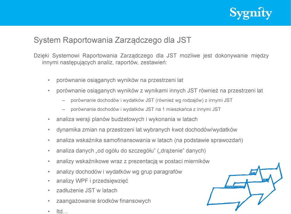 wydatków JST na 1 mieszkańca z innymi JST analiza wersji planów budżetowych i wykonania w latach dynamika zmian na przestrzeni lat wybranych kwot dochodów/wydatków analiza wskaźnika samofinansowania