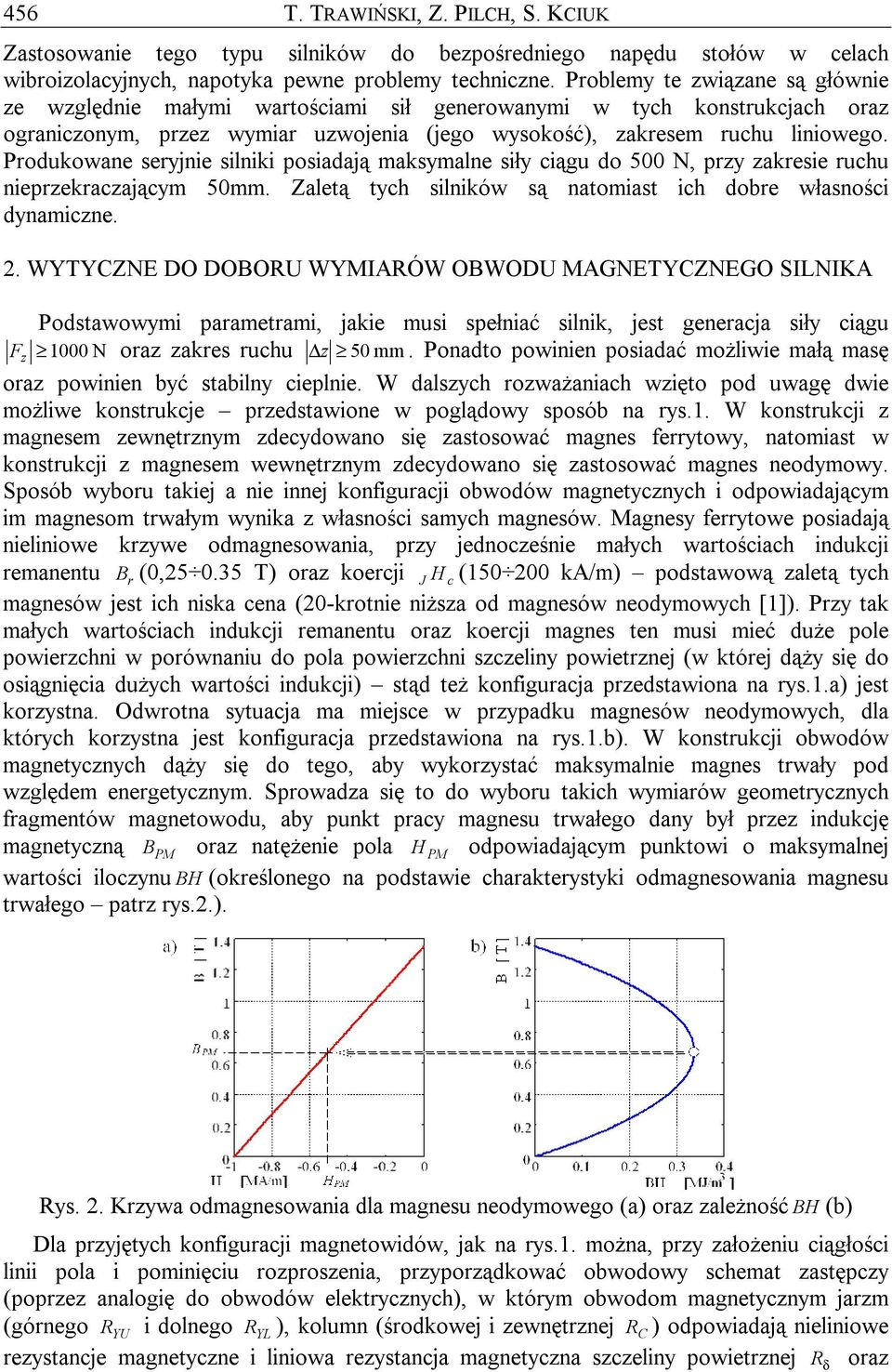 Produkowane seryjnie silniki posiadają maksymalne siły ciągu do 500 N, przy zakresie ruchu nieprzekraczającym 50mm. Zaletą tych silników są natomiast ich dobre własności dynamiczne. 2.