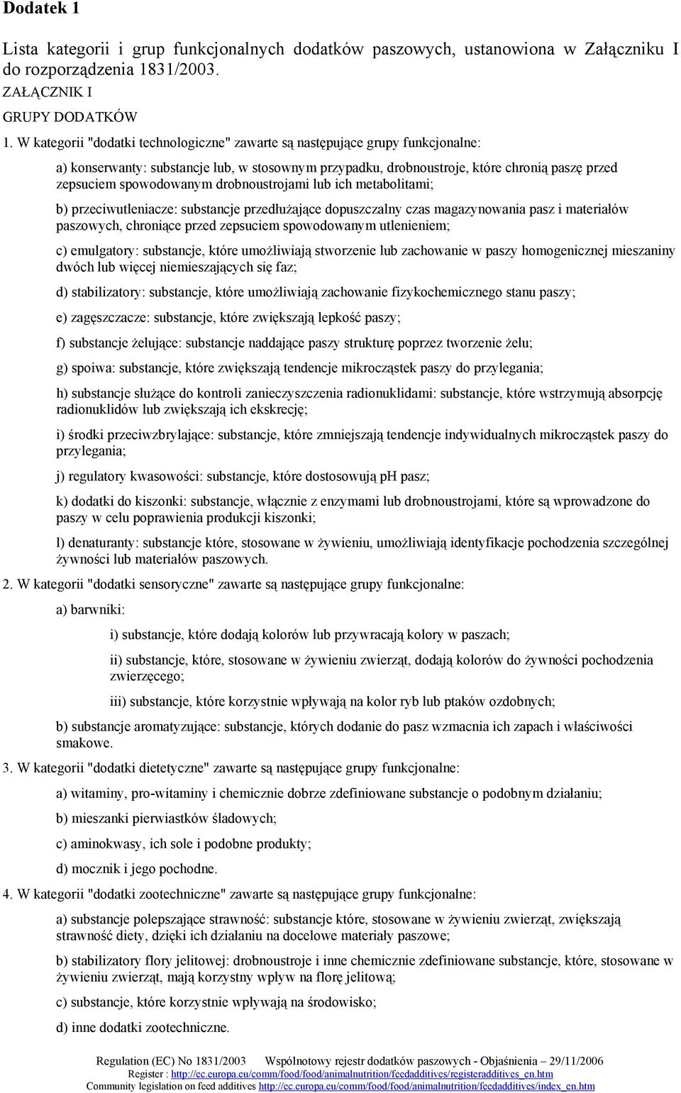 drobnoustrojami lub ich metabolitami; b) przeciwutleniacze: substancje przedłużające dopuszczalny czas magazynowania pasz i materiałów paszowych, chroniące przed zepsuciem spowodowanym utlenieniem;