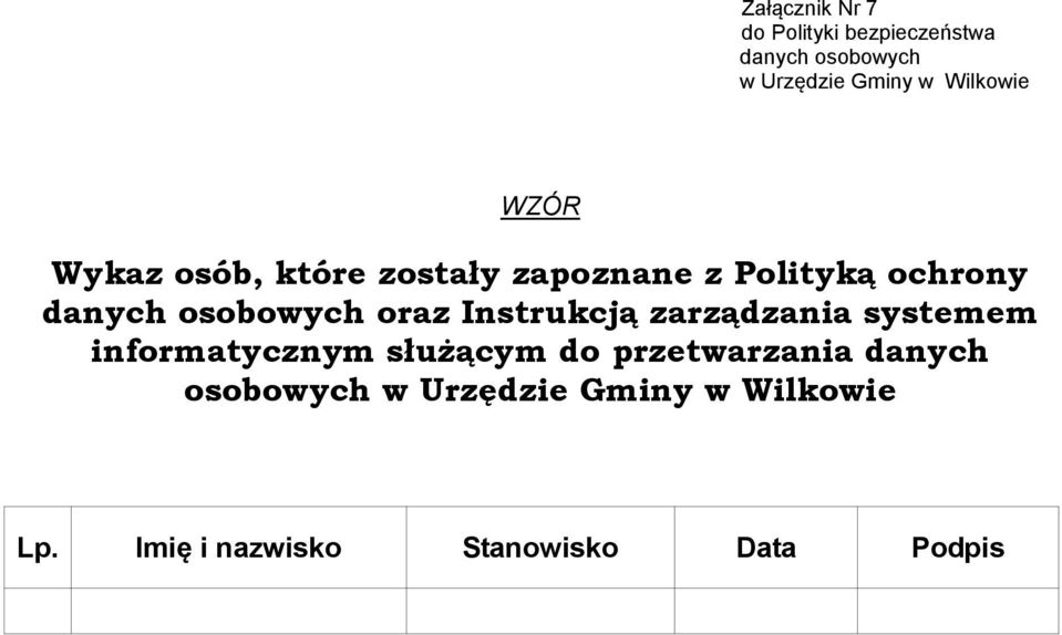 zarządzania systemem informatycznym służącym do