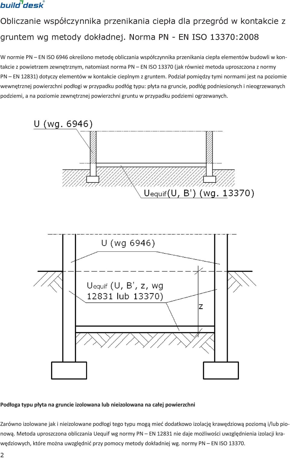 13370 (jak również metoda uproszczona z normy PN EN 12831) dotyczy elementów w kontakcie cieplnym z gruntem.