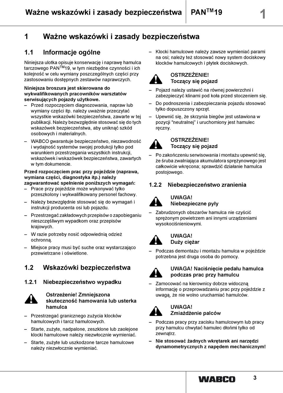 dostępnych zestawów naprawczych. Niniejsza broszura jest skierowana do wykwalifikowanych pracowników warsztatów serwisujących pojazdy użytkowe.
