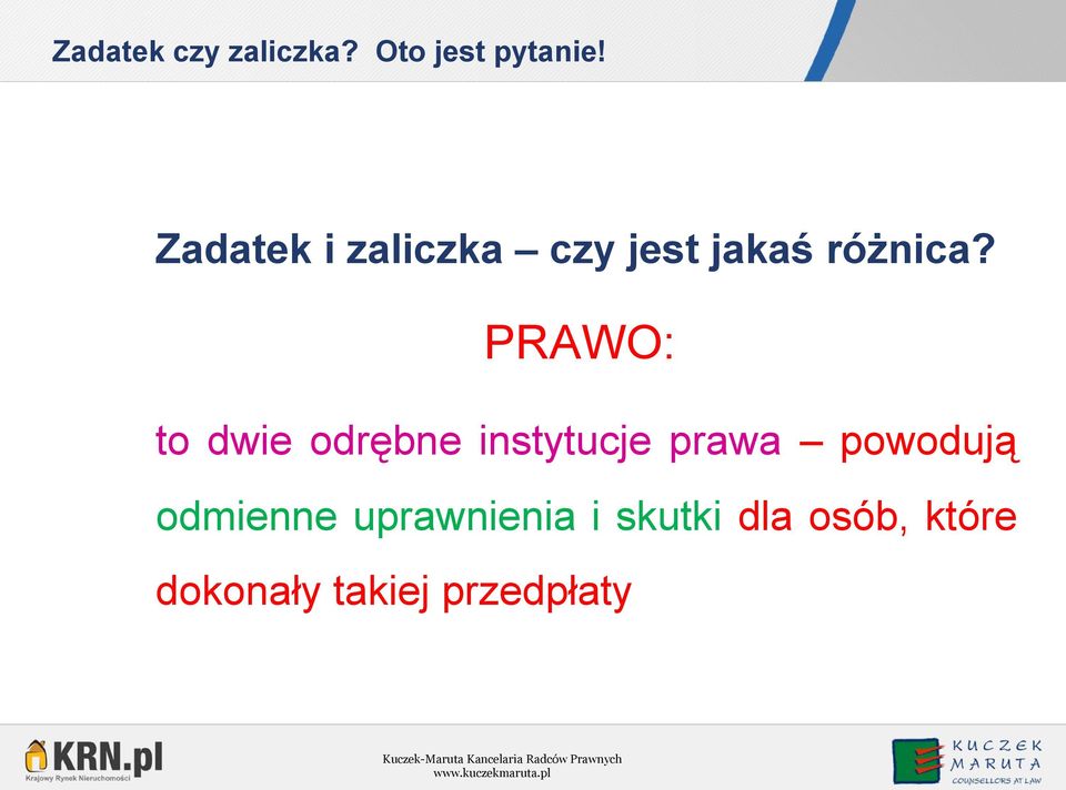 PRAWO: to dwie odrębne instytucje prawa