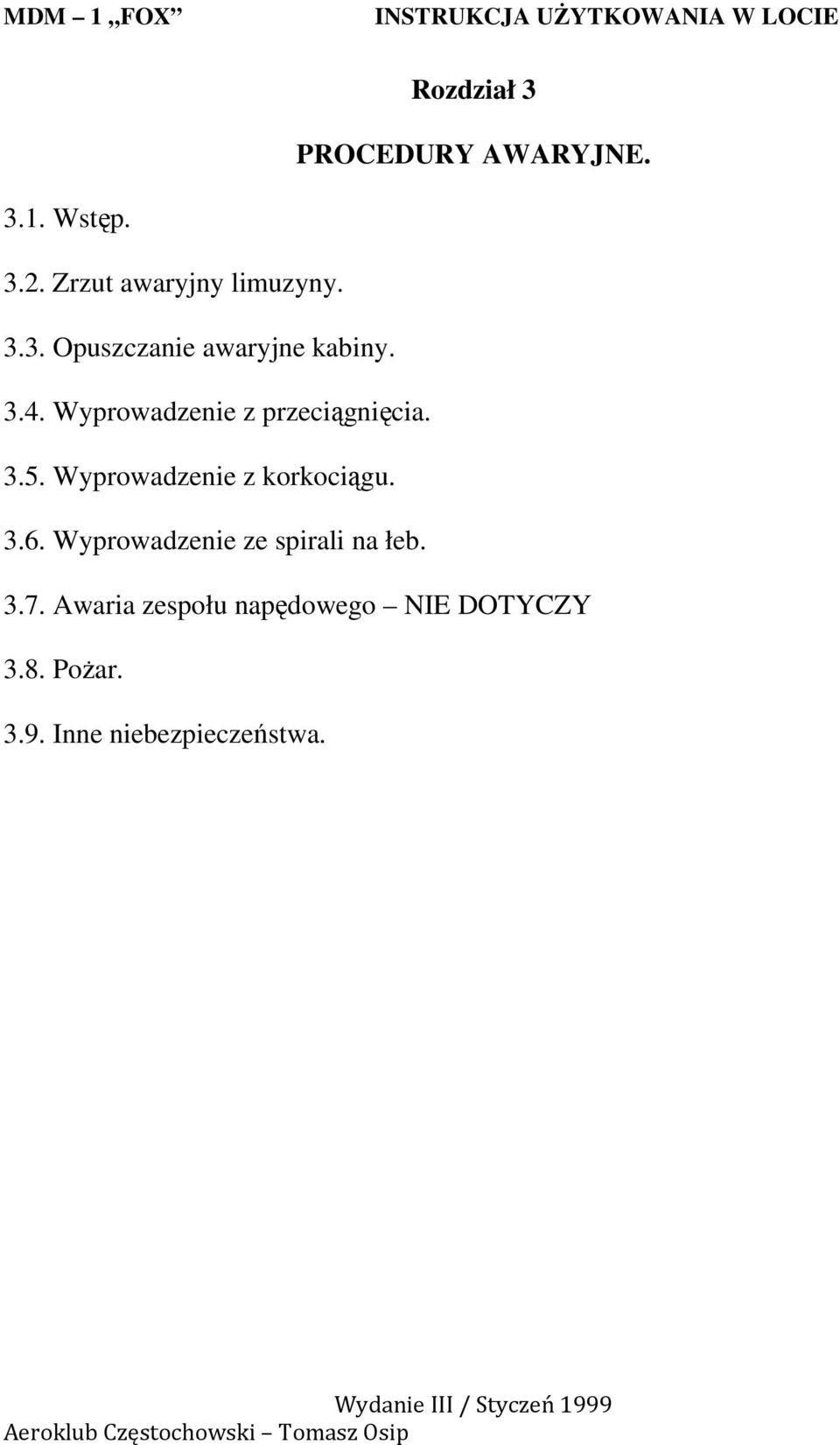 Wyprowadzenie ze spirali na łeb. 3.7.