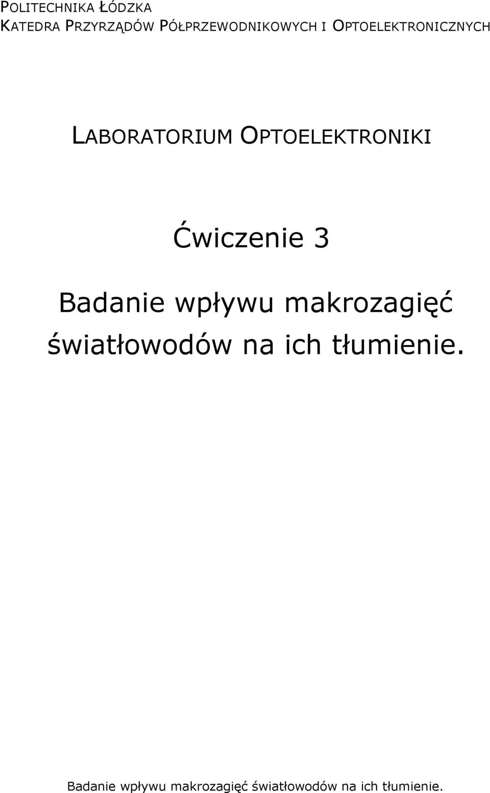 Ćwiczenie 3 Badanie