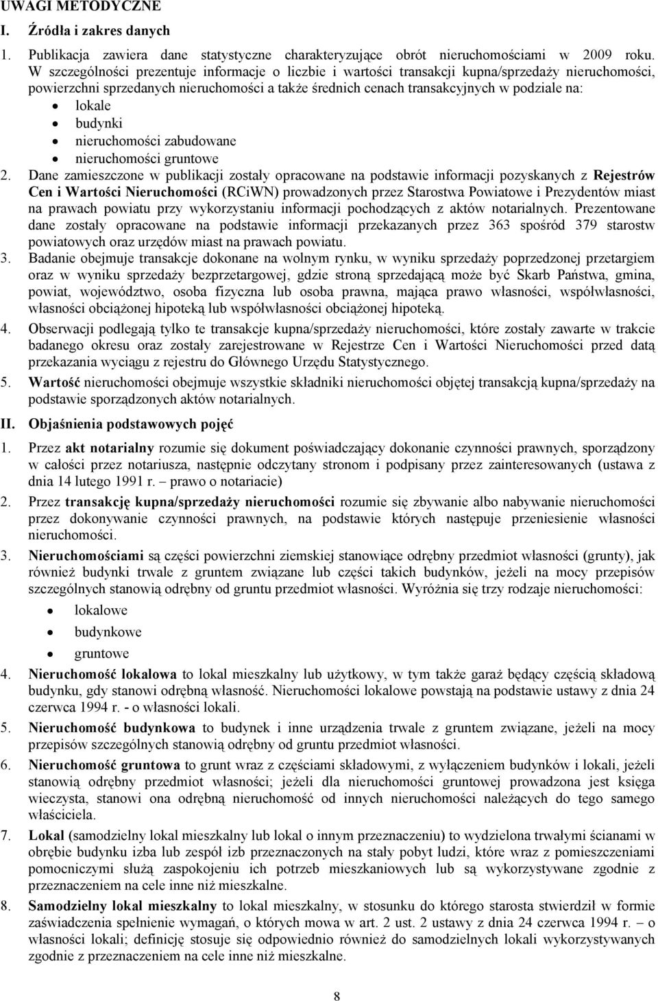 budynki nieruchomości zabudowane nieruchomości gruntowe 2.
