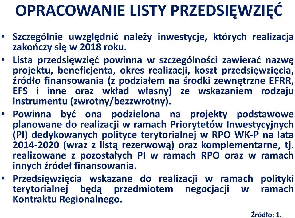 wkład własny) ze wskazaniem rodzaju instrumentu (zwrotny/bezzwrotny).