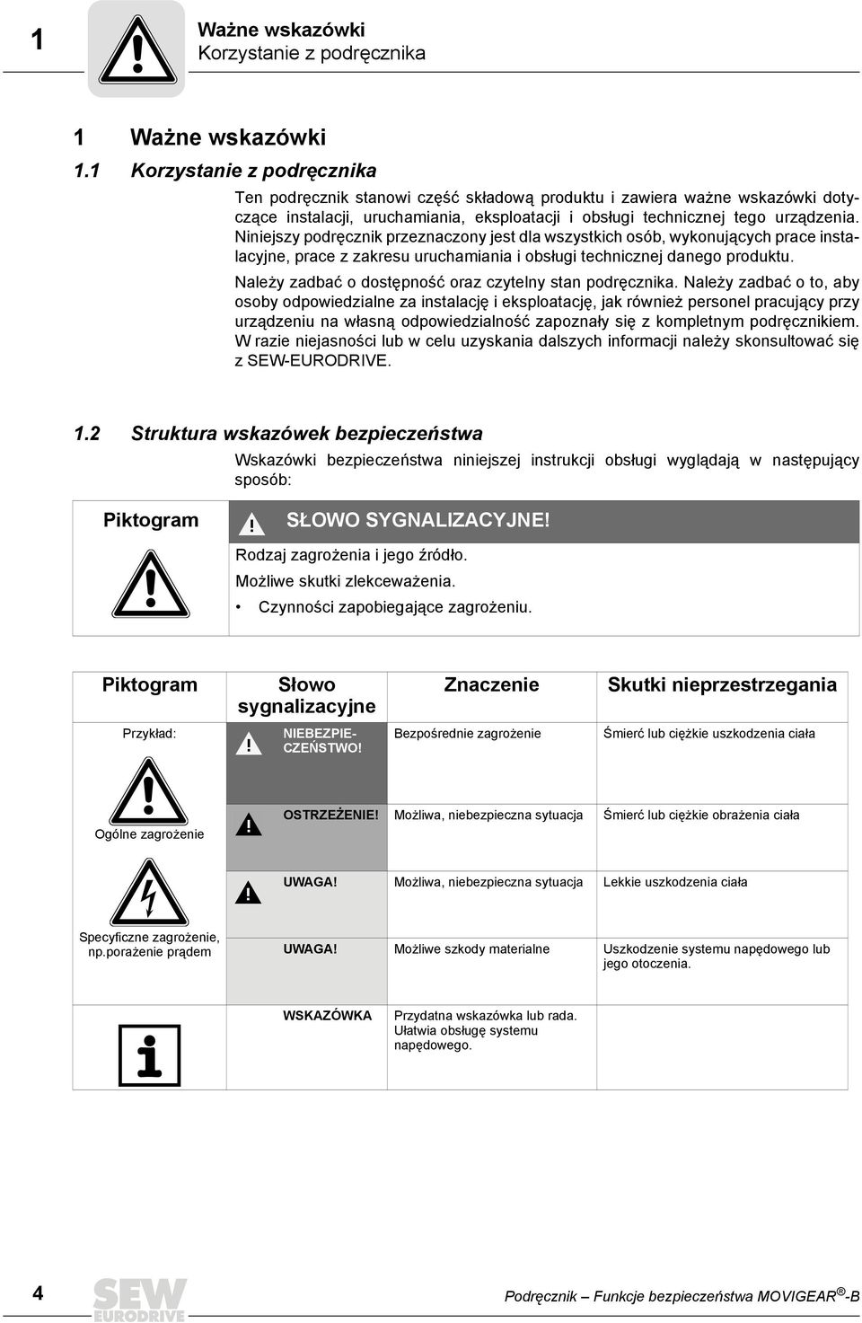 Niniejszy podręcznik przeznaczony jest dla wszystkich osób, wykonujących prace instalacyjne, prace z zakresu uruchamiania i obsługi technicznej danego produktu.