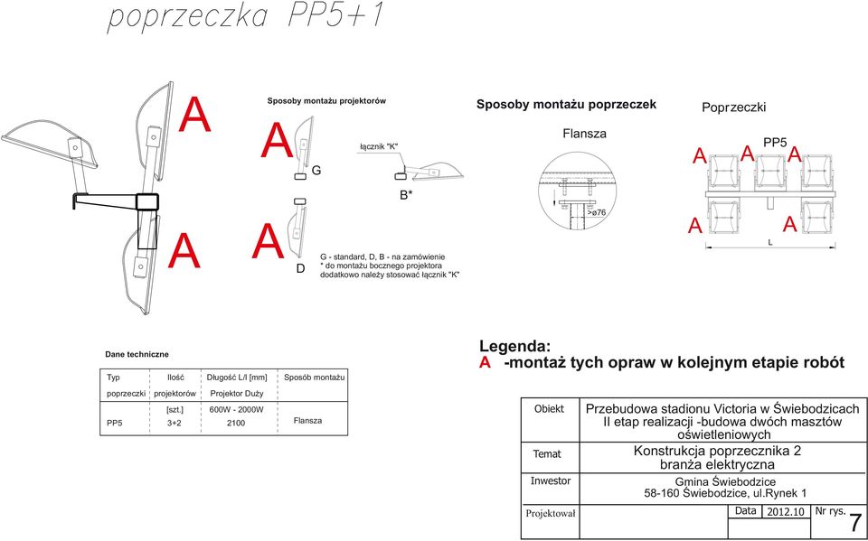 projektorów Projektor Duży [szt.
