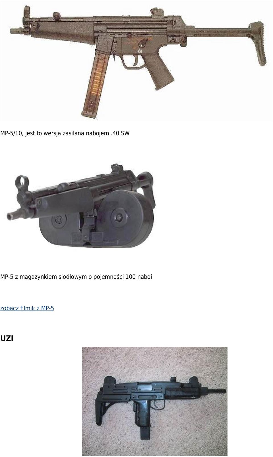 40 SW MP-5 z magazynkiem