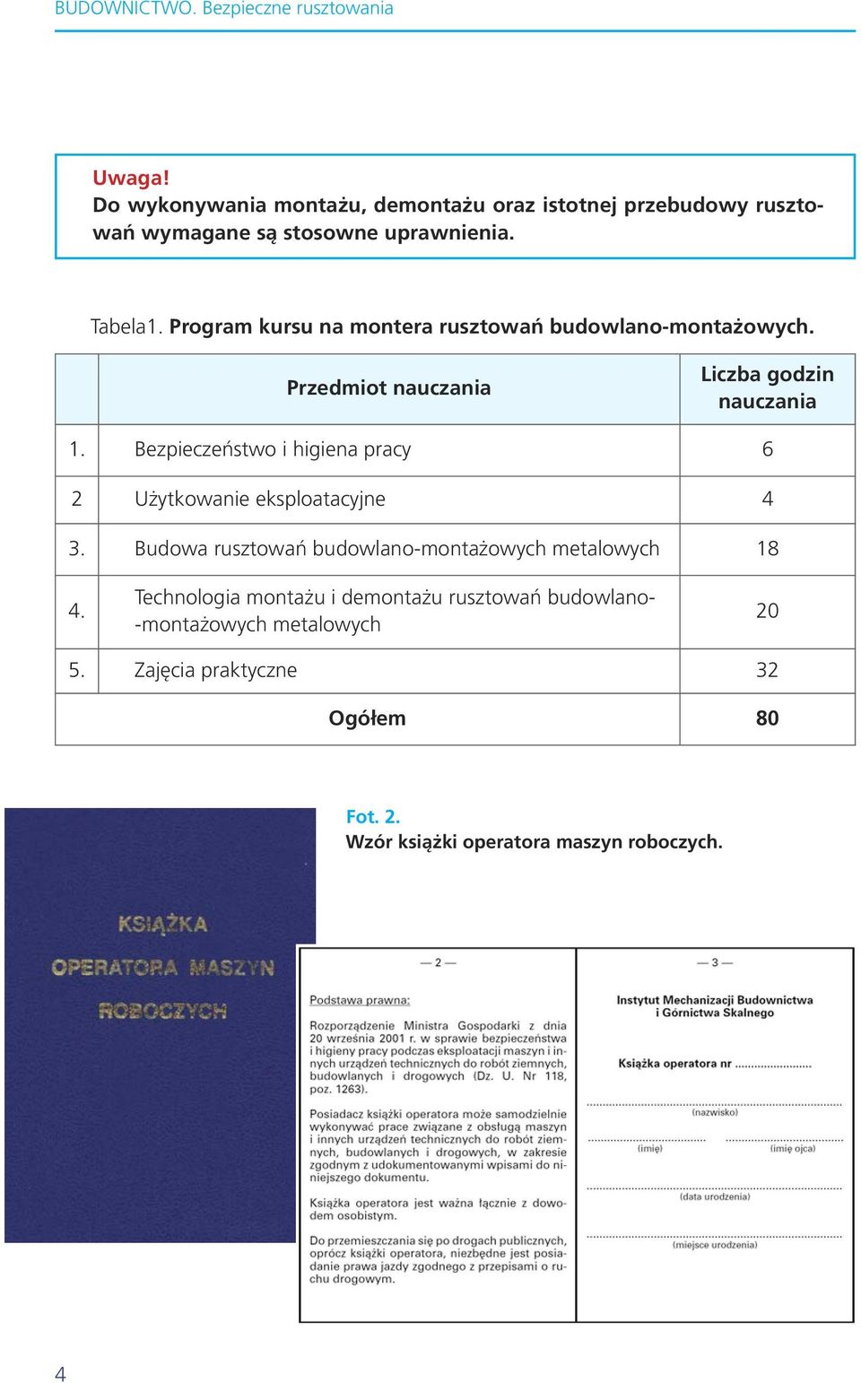 Bez pie czeń stwo i hi gie na pra cy 6 2 Użyt ko wa nie eks plo ata cyj ne 4 3. Bu do wa rusz to wań bu dow la no -mon ta żo wych me ta lo wych 18 4.