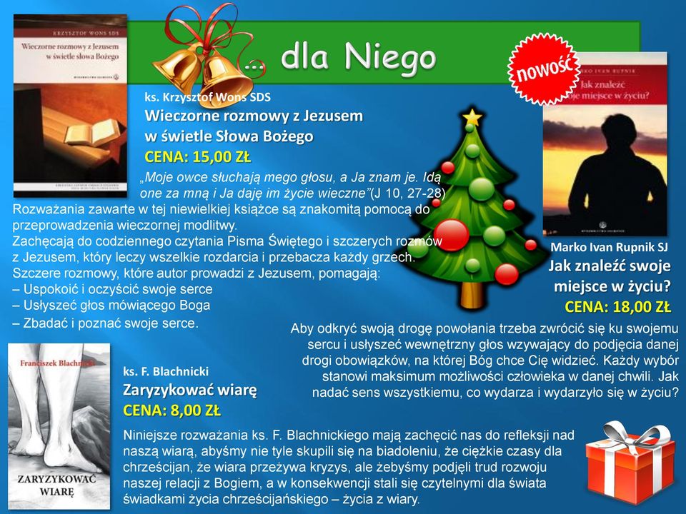 Zachęcają do codziennego czytania Pisma Świętego i szczerych rozmów z Jezusem, który leczy wszelkie rozdarcia i przebacza każdy grzech.