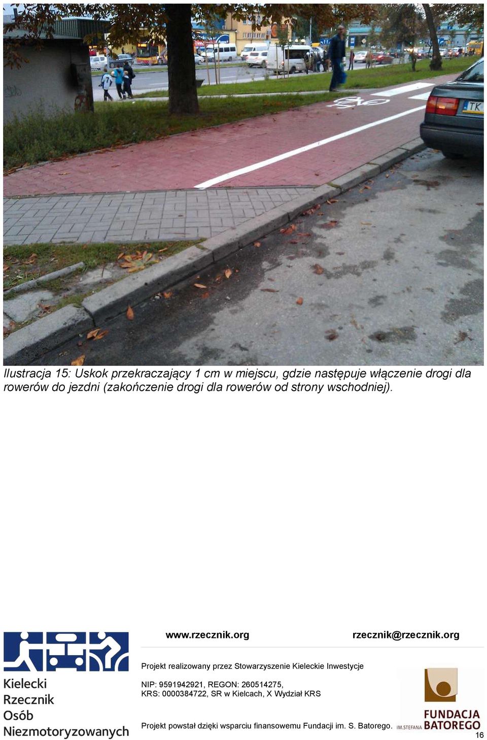 drogi dla rowerów do jezdni (zakończenie
