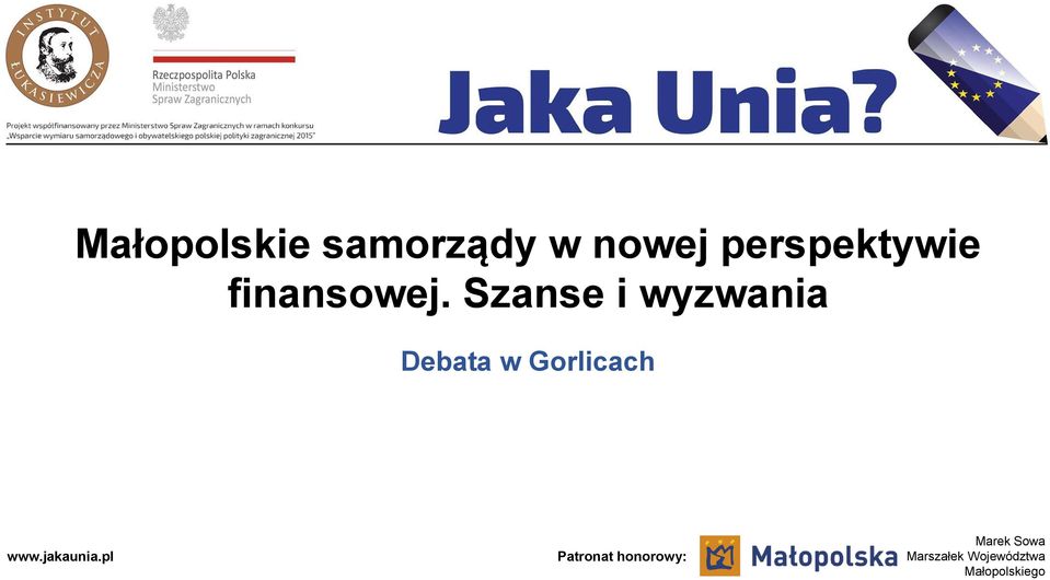 Szanse i wyzwania Debata w Gorlicach