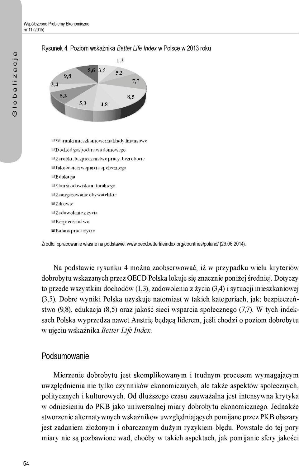 Dotyczy to przede wszystkim dochodów (1,3), zadowolenia z życia (3,4) i sytuacji mieszkaniowej (3,5).