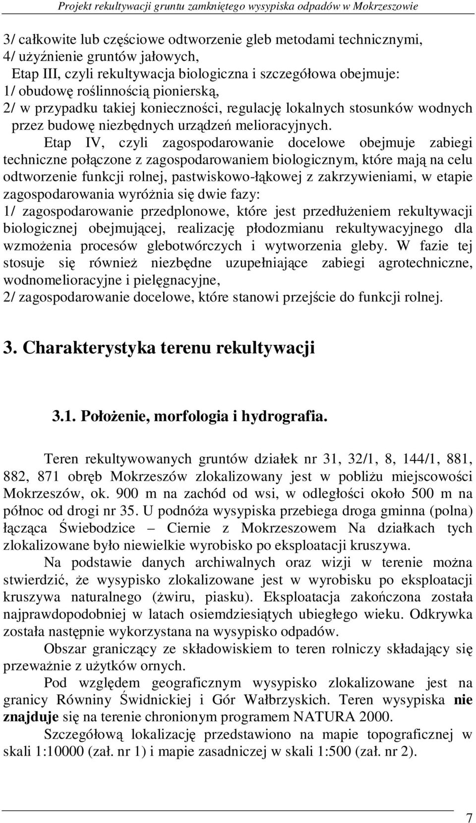 melioracyjnych.