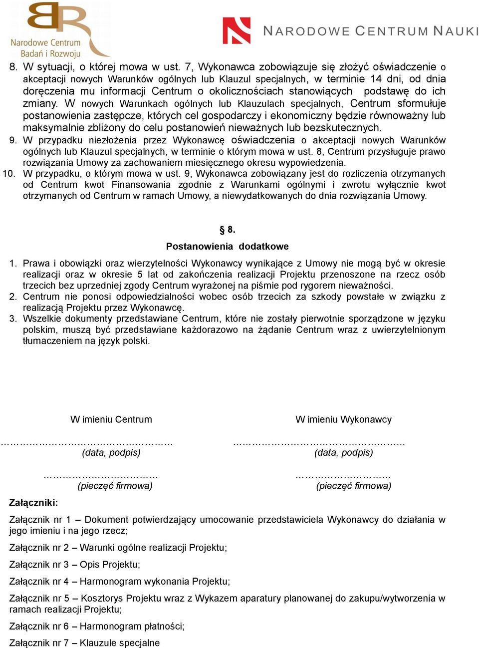 stanowiących podstawę do ich zmiany.