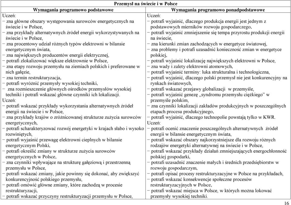 przyrostu produkcji energii świecie i w Polsce, na świecie, zna procentowy udział różnych typów elektrowni w bilansie zna kierunki zmian zachodzących w energetyce światowej, energetycznym świata, zna