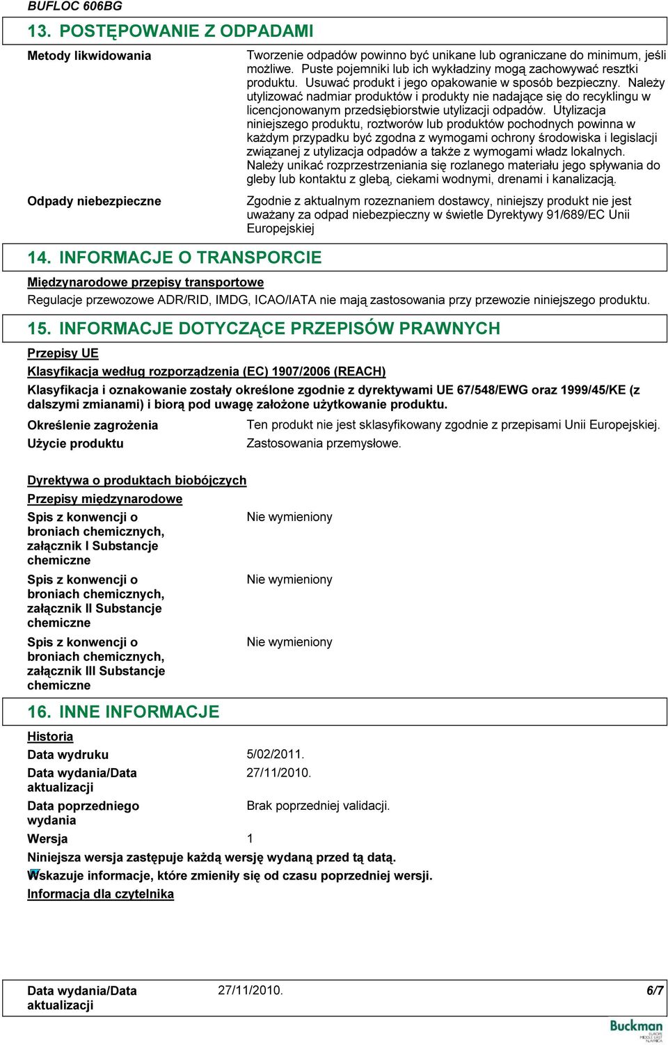 Należy utylizować nadmiar produktów i produkty nie nadające się do recyklingu w licencjonowanym przedsiębiorstwie utylizacji odpadów.