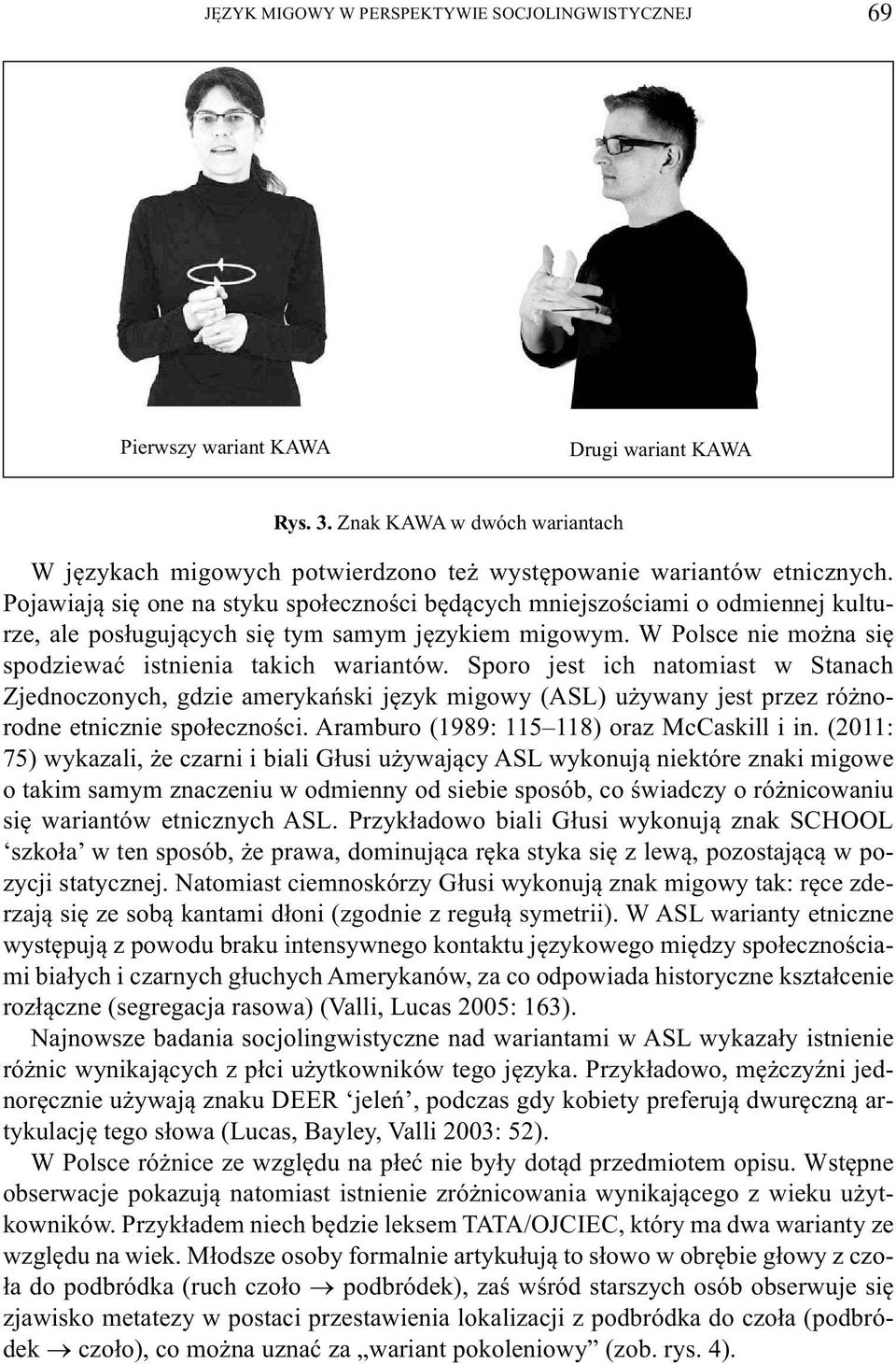 Pojawiają się one na styku społeczności będących mniejszościami o odmiennej kulturze, ale posługujących się tym samym językiem migowym. W Polsce nie można się spodziewać istnienia takich wariantów.
