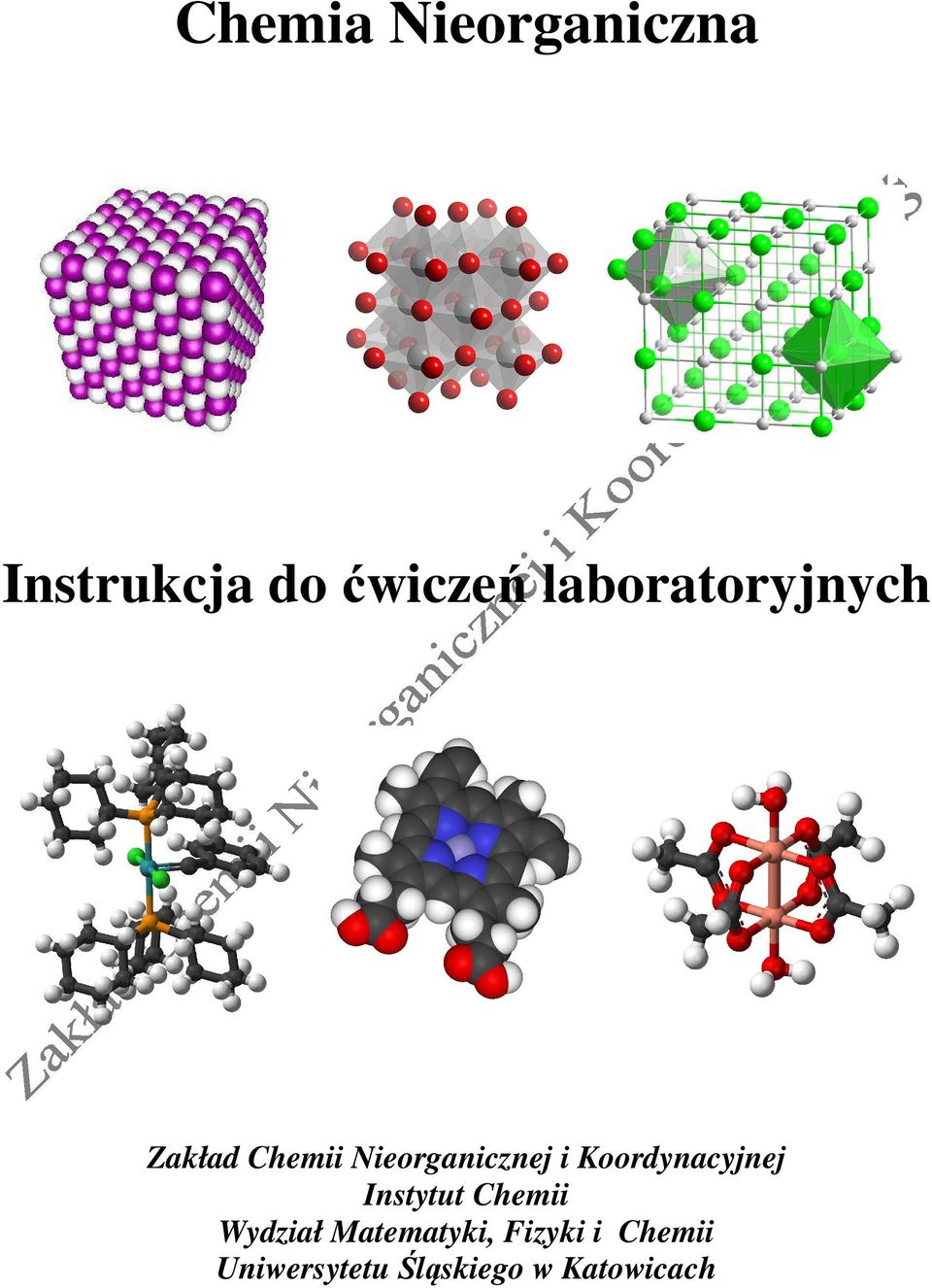 Koordynacyjnej Instytut Chemii Wydział