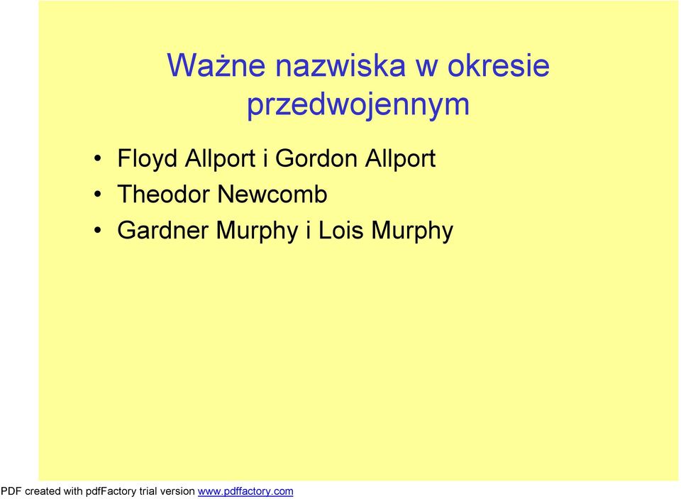 i Gordon Allport Theodor