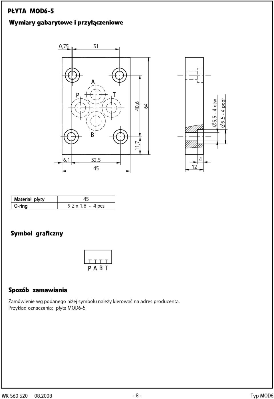 45 4 12 9,2 x 1,8-4 pcs rzykład