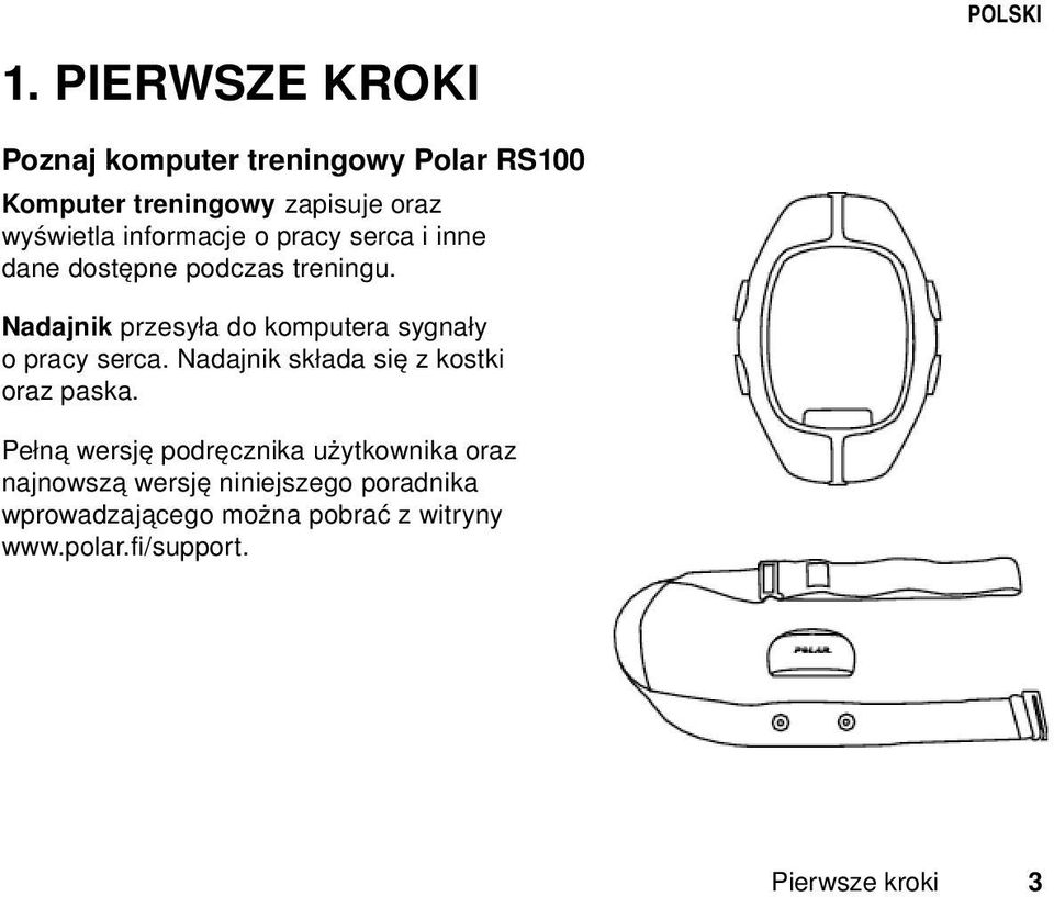 informacje o pracy serca i inne dane dostępne podczas treningu.
