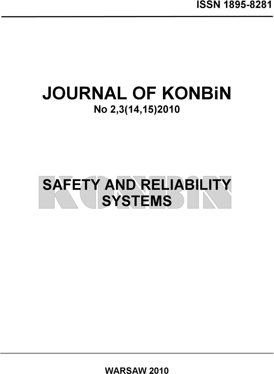 2,3(14,15)2010 SAFETY